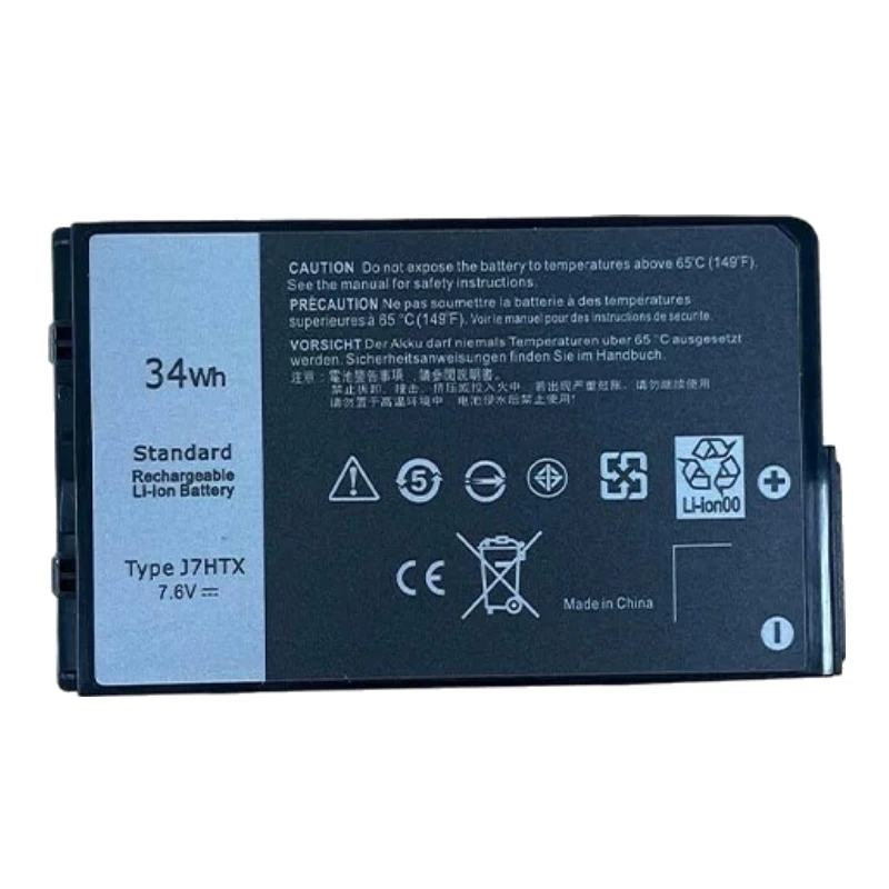 7.6V 34Wh J7HTX, 7.4V 26Wh 7XNTR Laptop Battery for Dell Latitude 7202 7212 Rugged Extreme Tablet