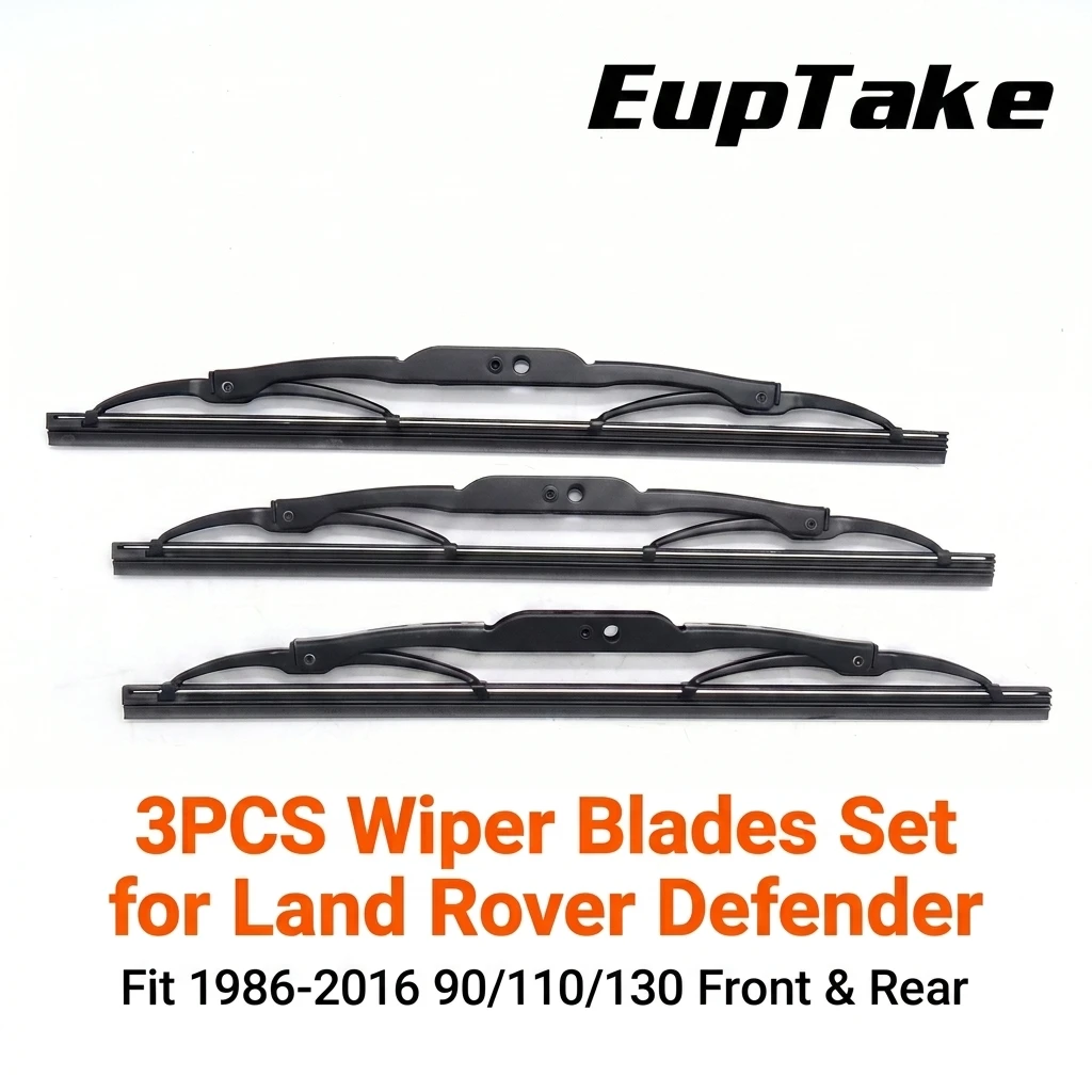 3-Piece Full Set Windshield Wiper Blade for Land Rover Defender 90 110 130 (1986-2016) - 13