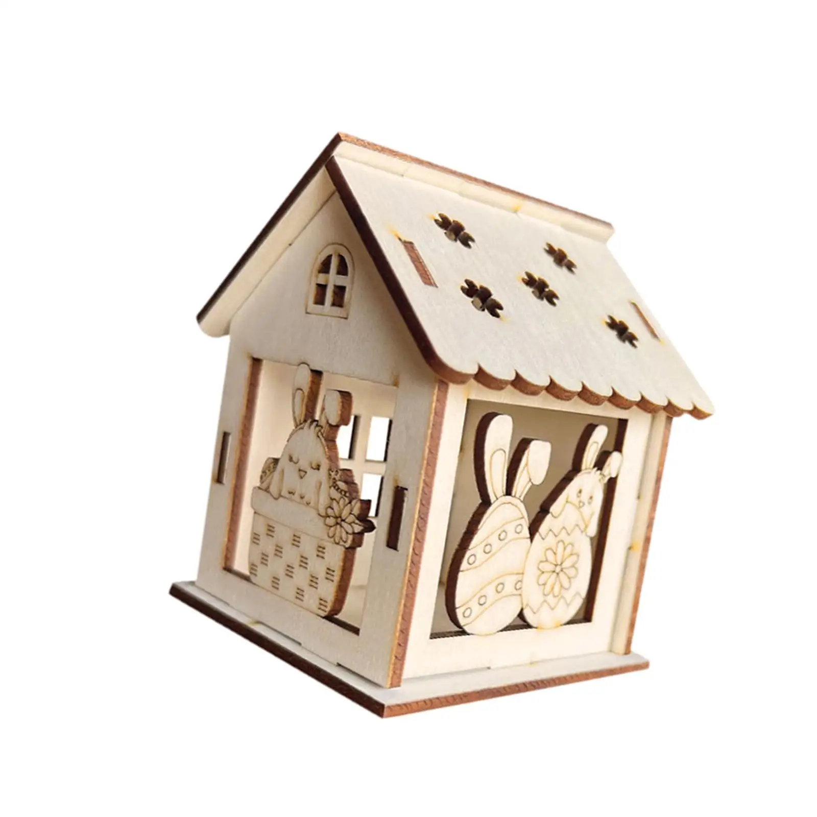 

Деревянные весенние домики: Набор для творчества, Пасхальные поделки, DIY-домик для пасхальной деревни, для весенних праздников, пасхальный подарок