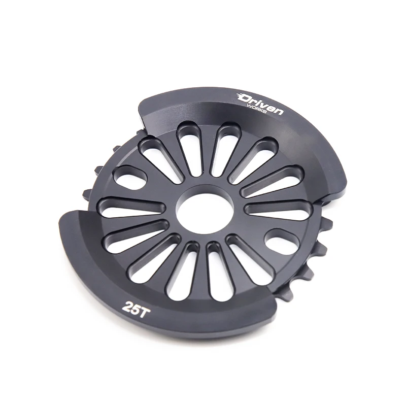 

M Driven bmx prts Bmx Guard Sprocket BMX Bicycle AL7075 Sprocket 1/2”x 1/8" 25T black silver