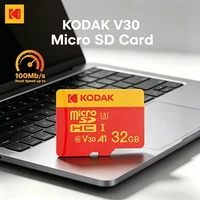 Tarjeta de memoria Kodak Micro SDCC/SDHC 32GB-256GB nivel UHS-I V30, adecuada para teléfonos inteligentes, tabletas y cámaras deportivas
