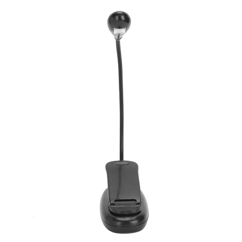 360 Degree Rotation LED Clip Light 6000K-6500K White Light USB or Battery Powered Reading Clamp Light Flexible Gooseneck