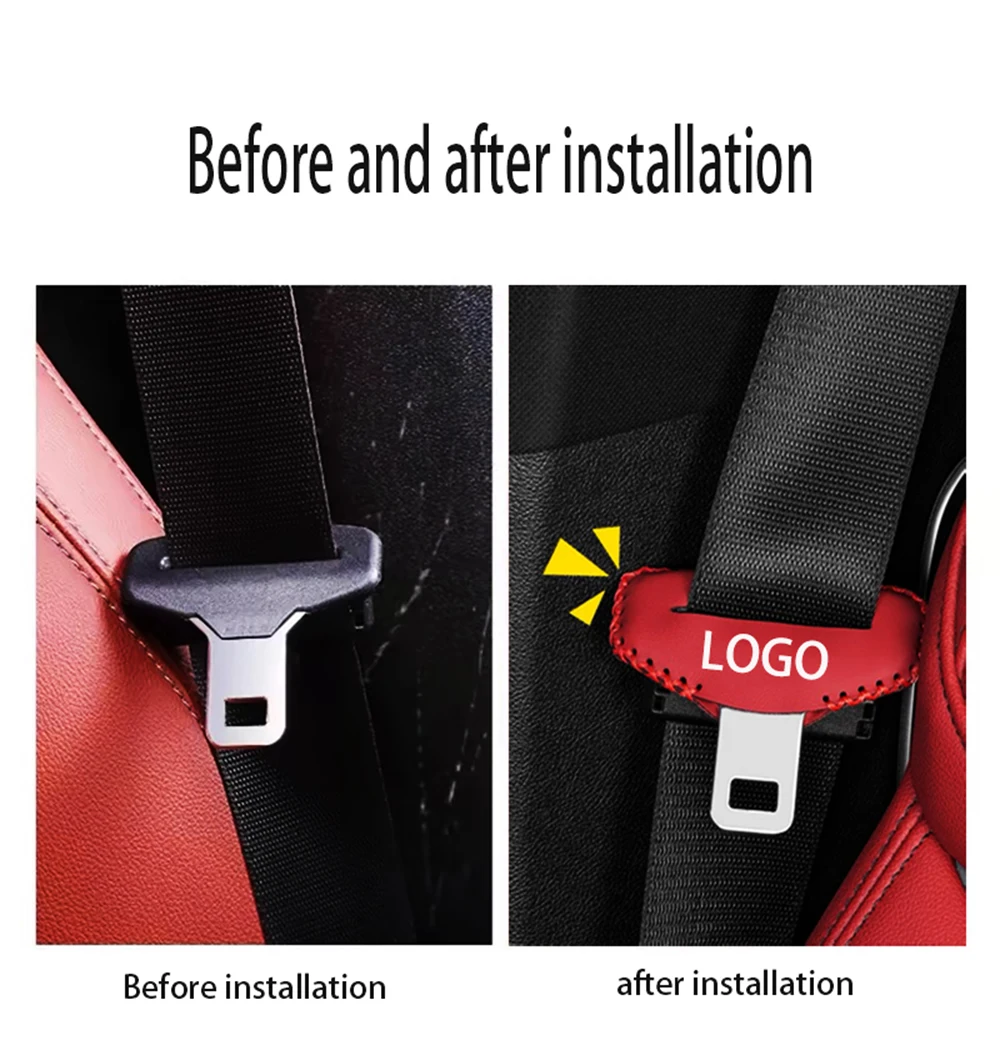 Car Seat Belt Buckle Cover Protector Anti-collision Case For FAW V5 X80 B50 Besturn X40 T77 V2 Vita F5 V70 D60 J6 F1 V80 B70 R7 - view 6
