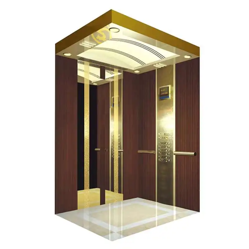 تصميم حديث لمصعد كابينة زجاجية منزلية صغيرة تتسع لـ 1-4 أشخاص