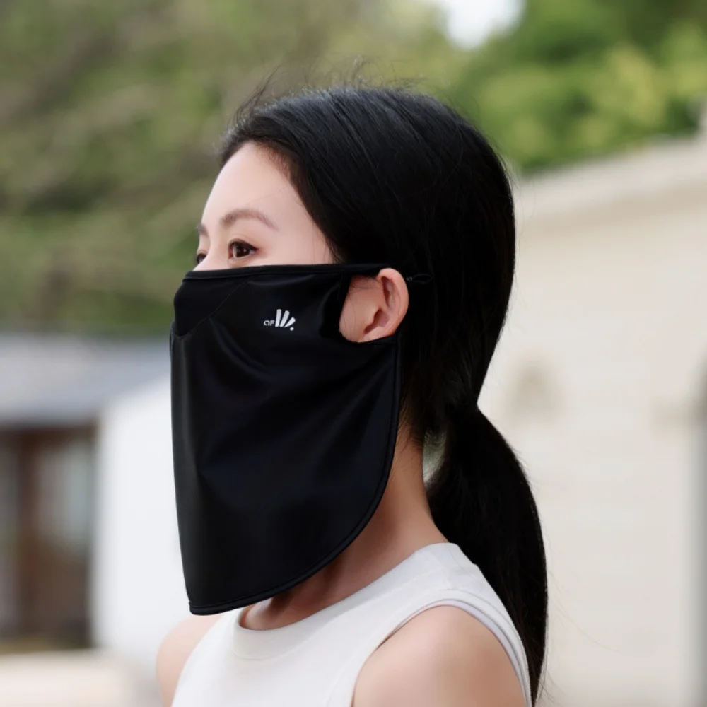 Ice Slik Mask Women Elegant Anti-UV Driving Face Cover Nackenschutz Atmungsaktive Sonnenschutz-Kühlmaske für Outdoor-Wanderungen