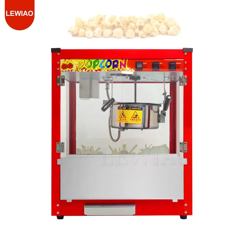 Mesin pembuat Popcorn komersial 220V, pemanasan cepat kapasitas besar untuk acara bisnis dan pesta
