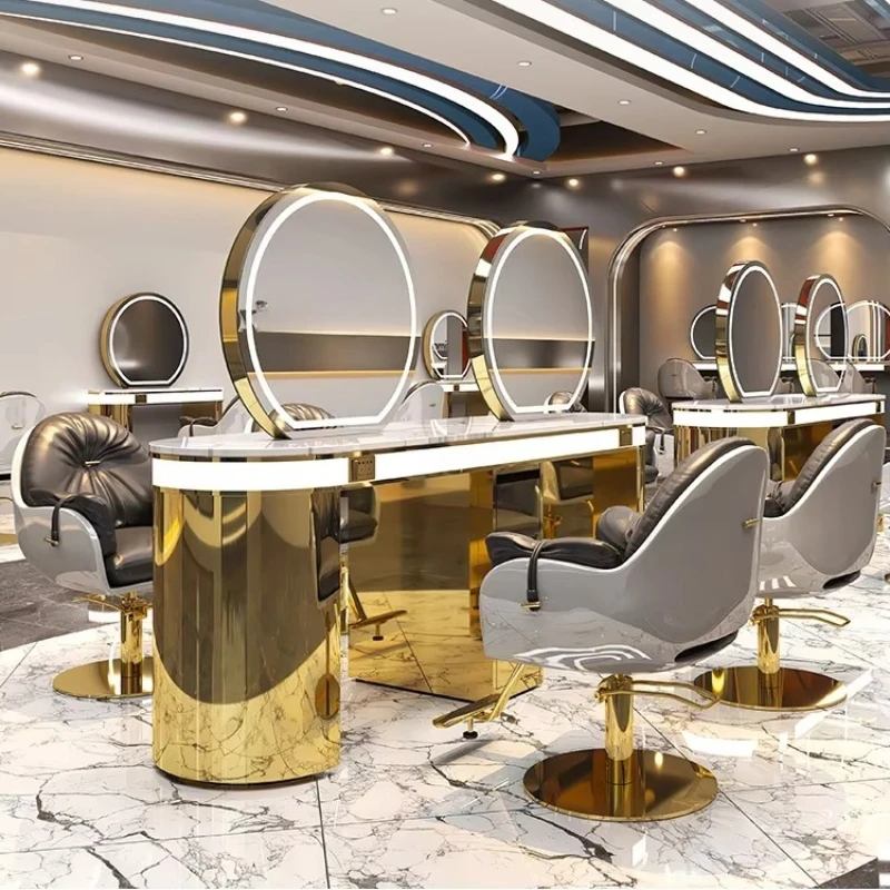 

Hot Sale Beauty Salon Equipment Barber Shop Furniture Styling Makeup Single Mirror Station