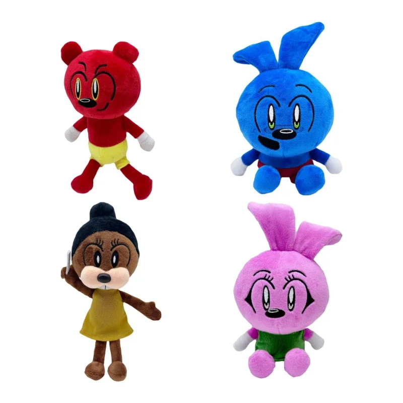 

Riggy Plush Toy Cartoon Game The Rabbit Monkey Plushie Dolls Bunny Danno Cal Drawings Stuffed Figures Kids Christmas Gifts