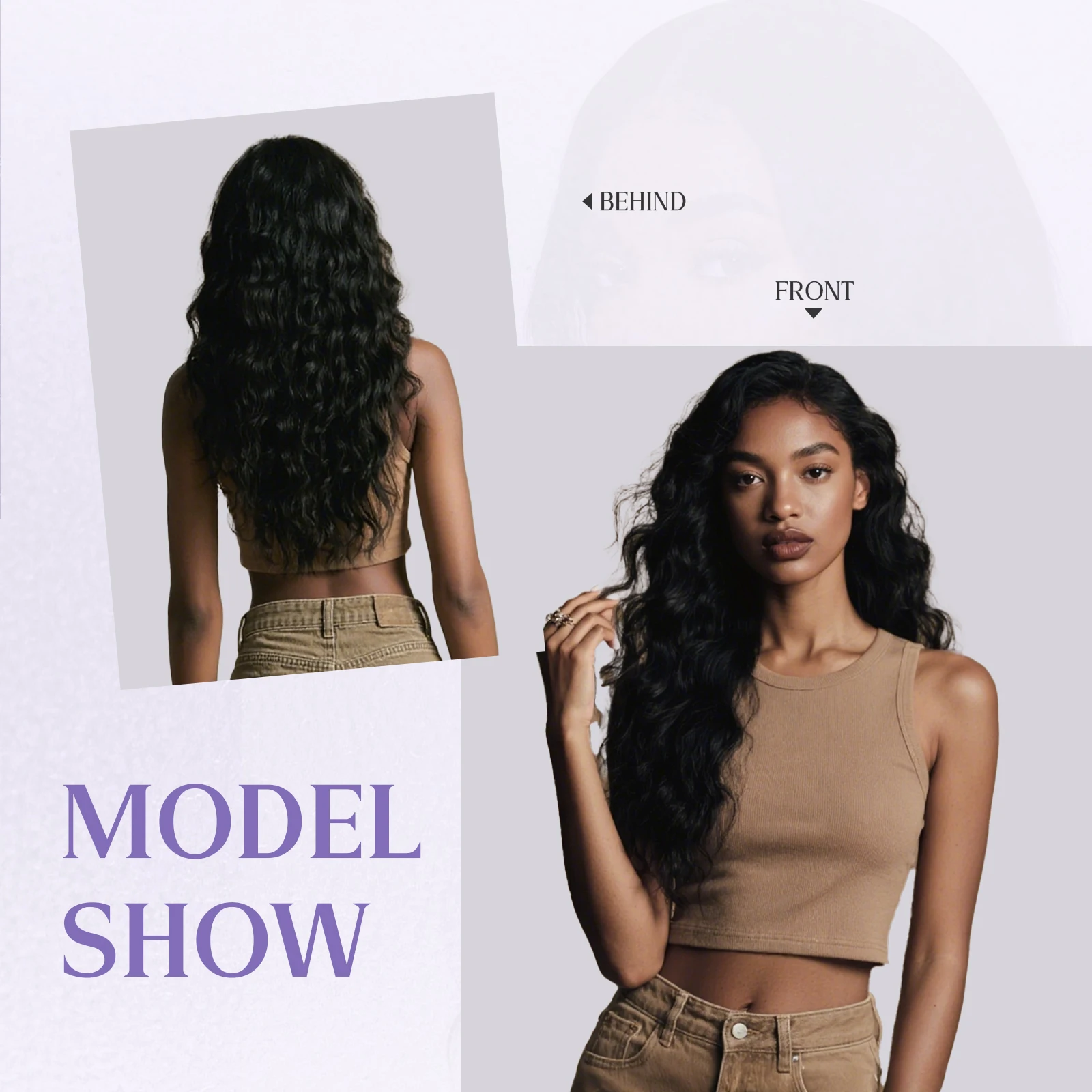 Powcign 100 г/шт. вьющиеся волны двойной уток человеческие волосы, 100% девственные необработанные человеческие волосы, невидимое высокое качество для женщин