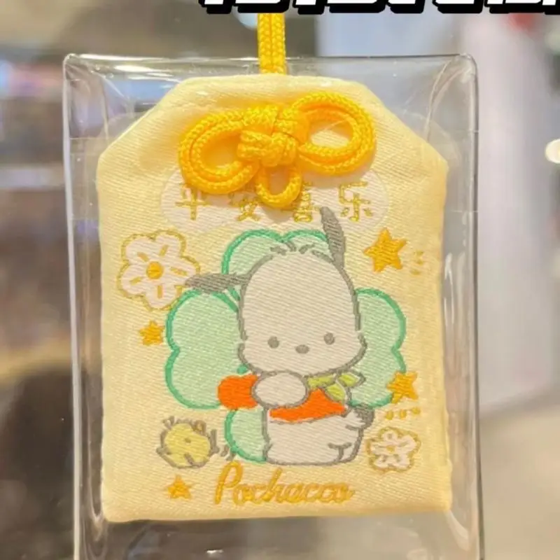 Kawaii Sanrio My Melody Pachacco Lucky Guardian Pendant Prayer Blessing Embroidery Decoration Student Friend Cartoon Girls Gift