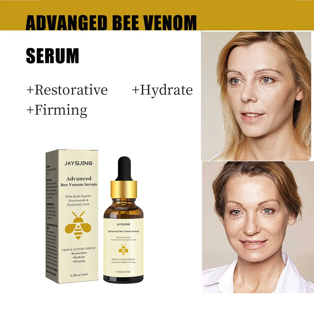 Bee Venom Serum Lightens Fine Lines, Wrinkle Lines, Dullness, Nourishes and Firms Skin, Anti-Wrinkle Serum