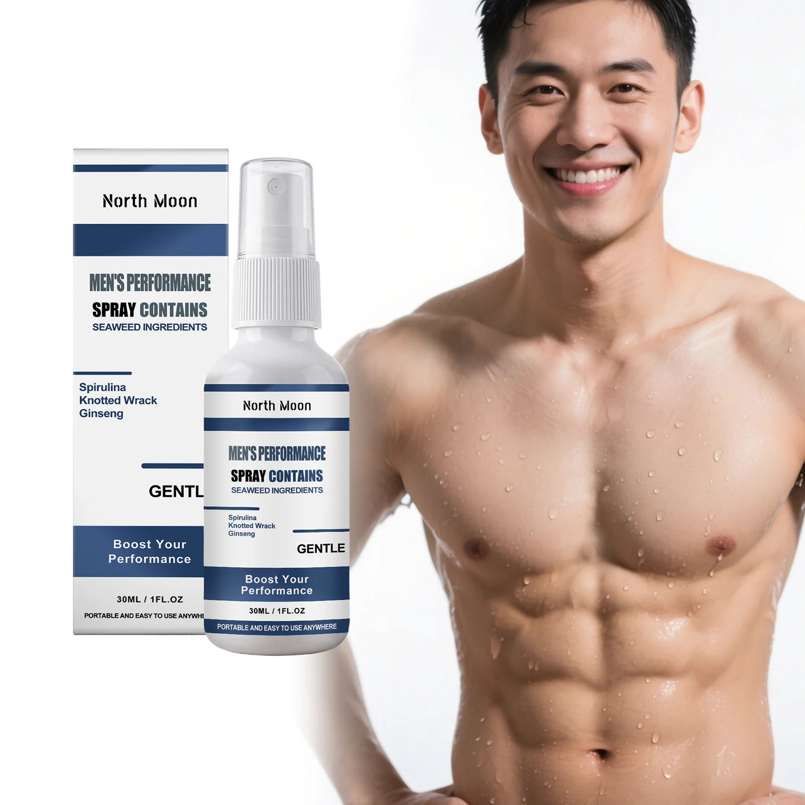 Men's Seaweed Boosting Spray, Infused Mild Ingredients, Daily Skin Care, Comfortable & Refreshing for Male Skin