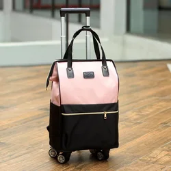 Large Capacity Trolley Bag Luggage Set Backpack Luggage Bag Oxford Cloth Waterproof Portable Folding Travel Suitcase with Wheels