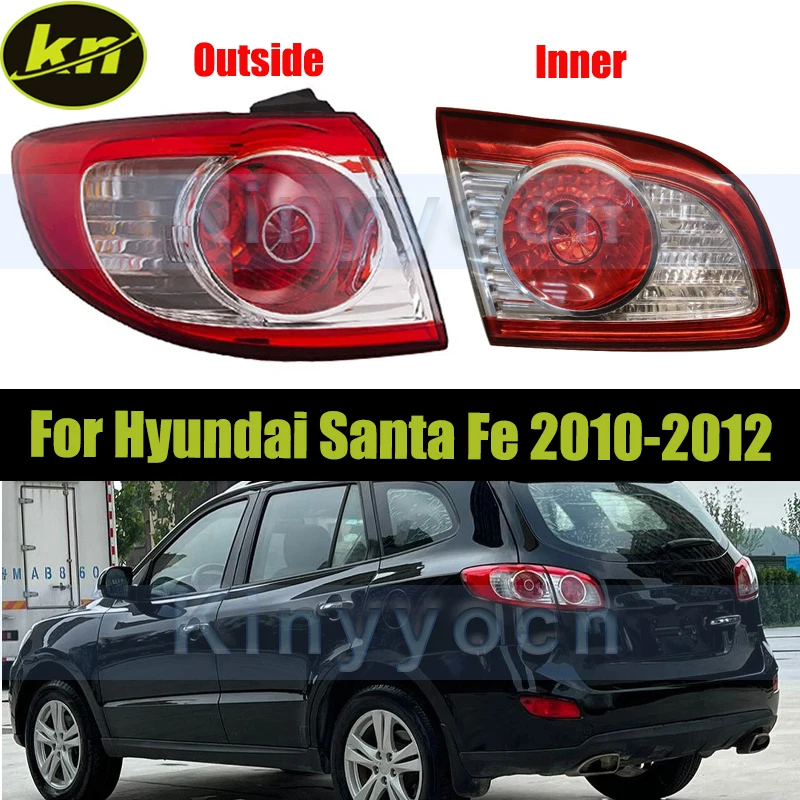 

Rear Bumper Taillight Taillamp Without Bulbs For Hyundai Santa Fe 2010 2011 2012 Tail Light Signal Lamp Warning Brake Light