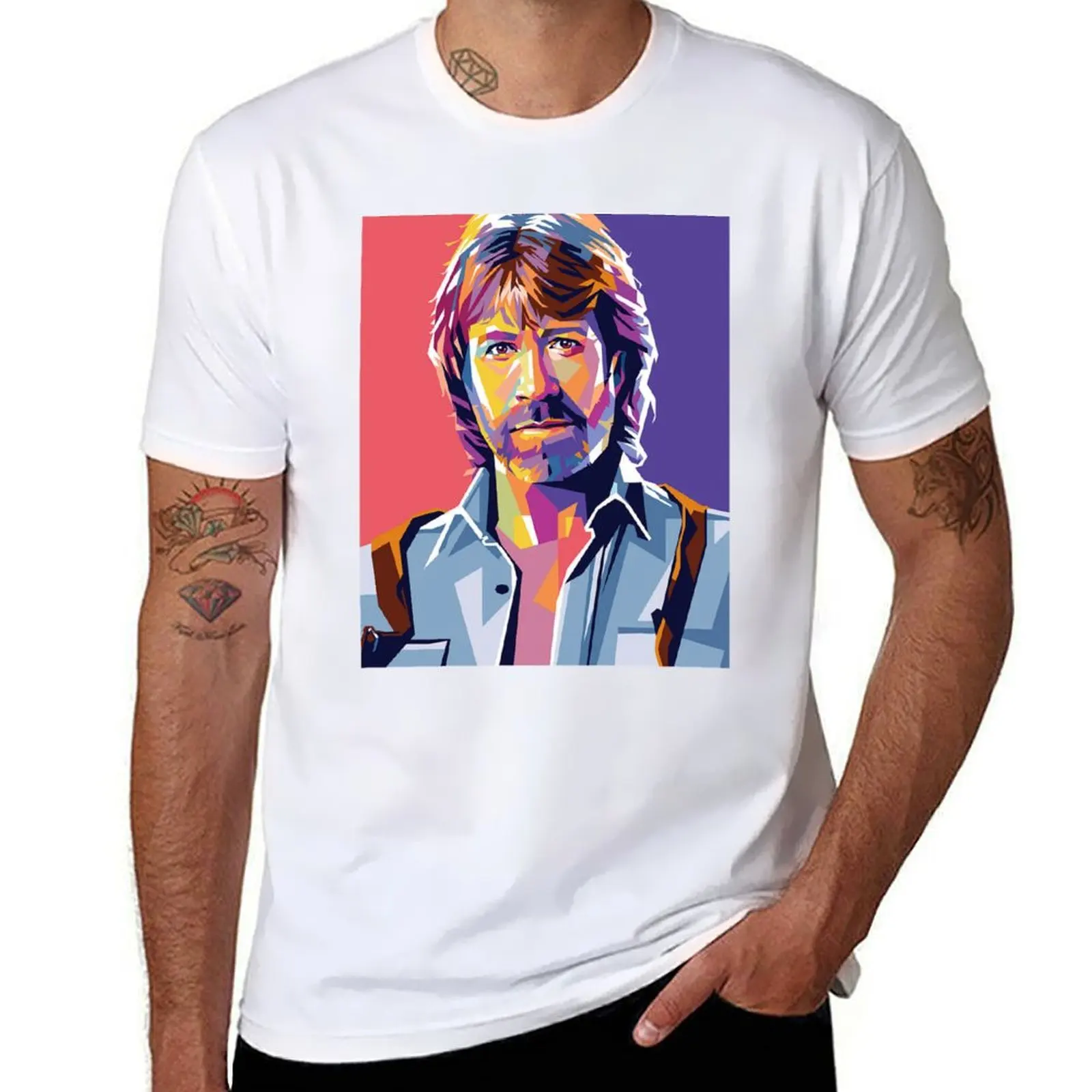 

Chuck Norris Mosaic T-Shirt t shirt man plain man t shirts graphic T-Shirt