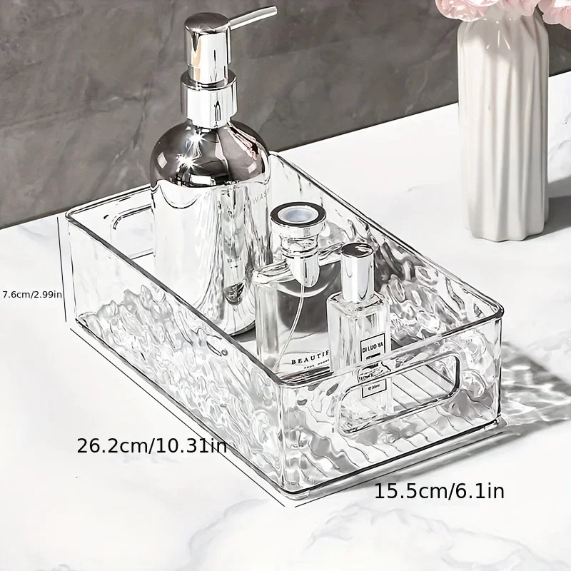 2026 Latest Models Luxuriou Thickened Cosmetic Storage Box Desktop Organizer Transparent Multi-functional Jewelry Display Basket