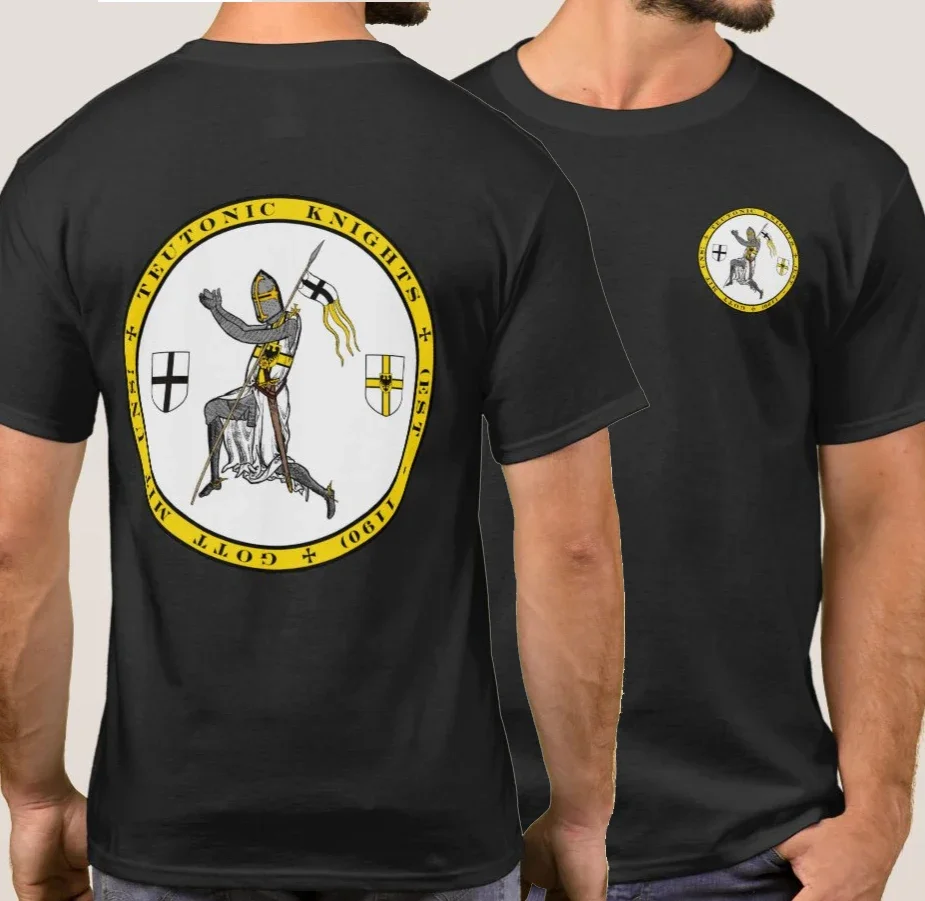 Holy Order's Coats of Arms and Teutonic Knight Praying T-Shirt. Summer Cotton Short Sleeve O-Neck Mens T Shirt New S-3XL