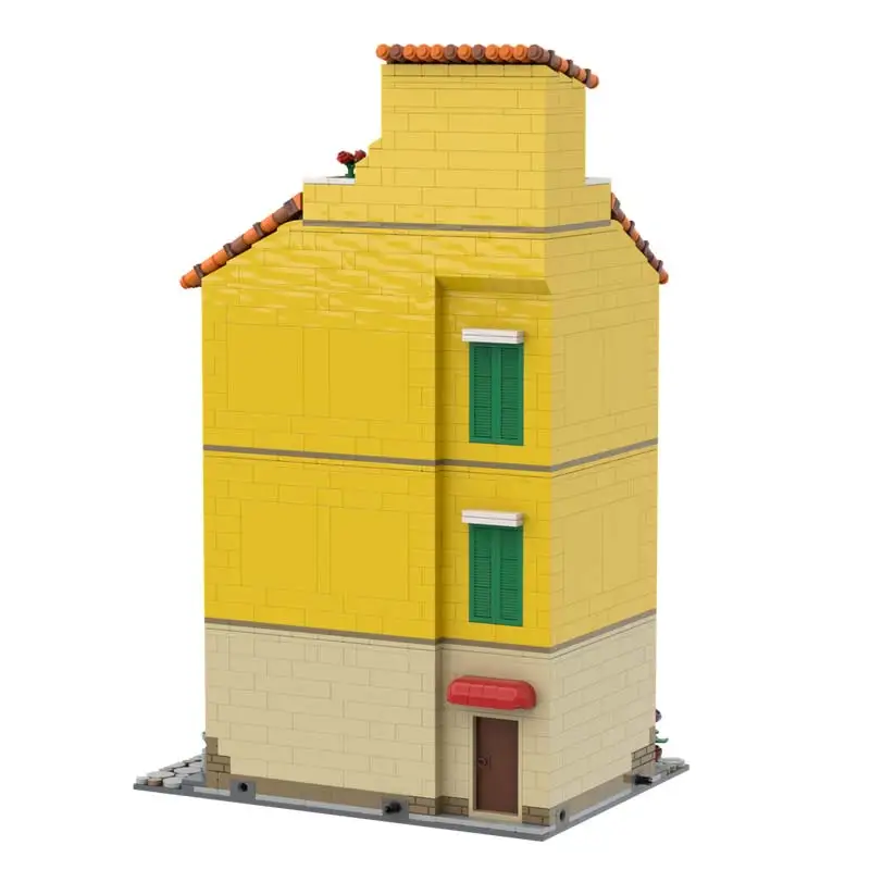 MOC-195965 Klassische Italienische Straße Serie Architektur Modell Bausteine DIY Kreative Expert Sammeln Ziegel Spielzeug Weihnachten Geschenk