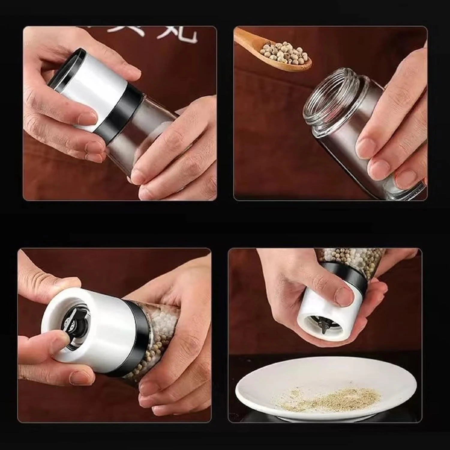 인체공학적 디자인의 스파이스 그라인더 2.5인치 - 블랙.