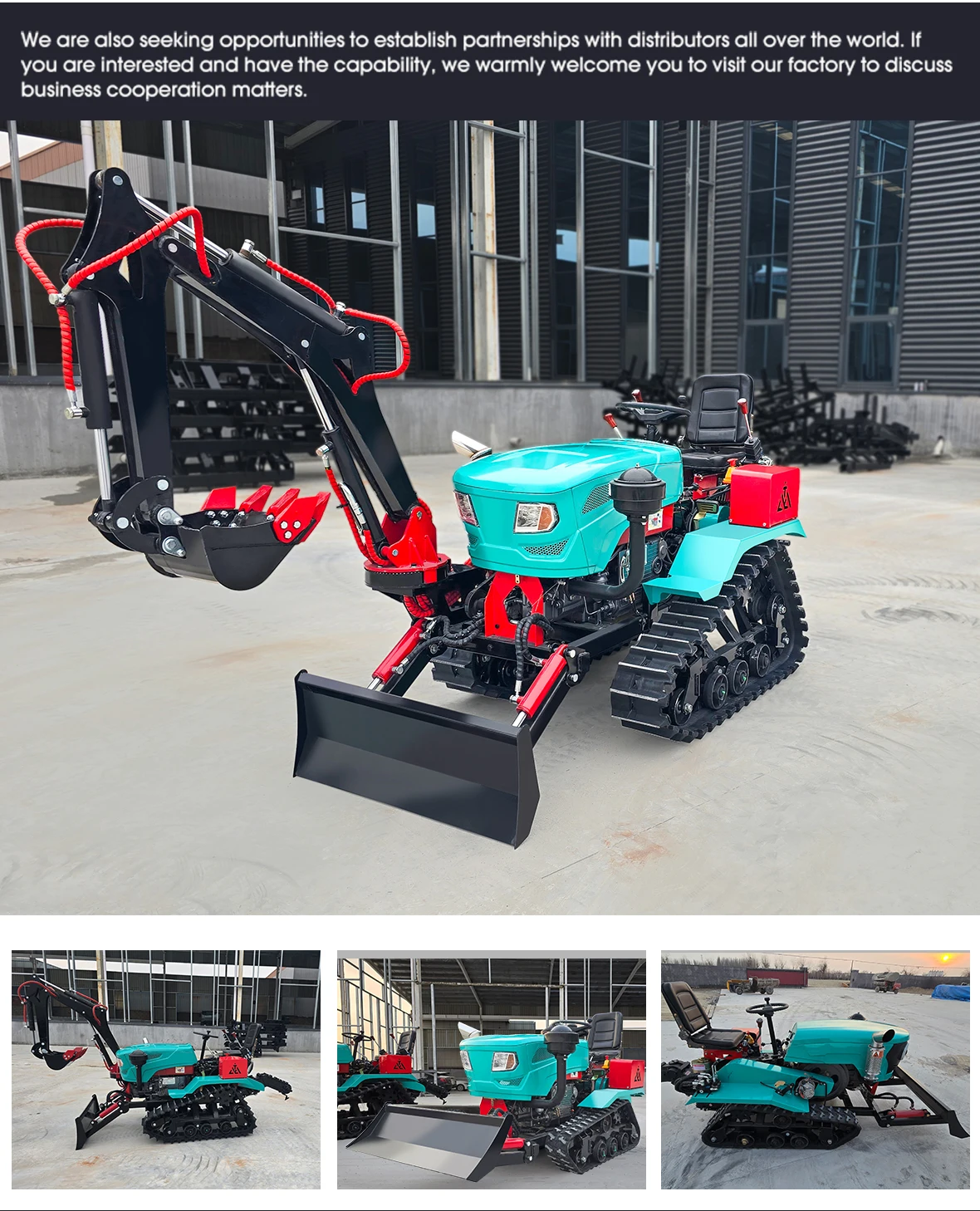 35 PS Raupenfahrzeug-Traktor mit Frontlader, Grabenfräse, Bodenfräse, Bagger, Planierraupe, CE-zertifiziert, kundenspezifisch anpassbar – Detail 9