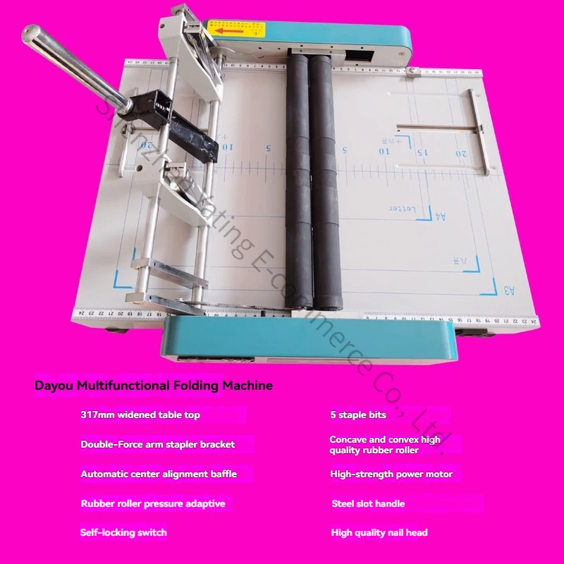 A3 Paper Electric Binding Machine Folding Horse Riding Nail Stapler A4 Book Middle Seam Binding Integrated Binding Machine
