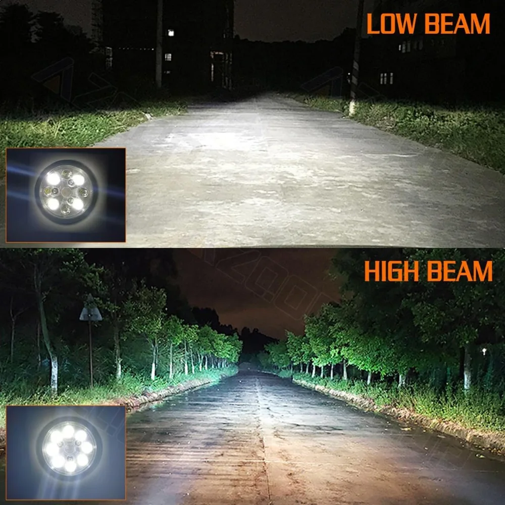 Luci per trattori a LED Par36 da 24 W, luci da lavoro a LED rotonde Hi-lo, compatibili 12 V, RE285628, RE561116, RE561