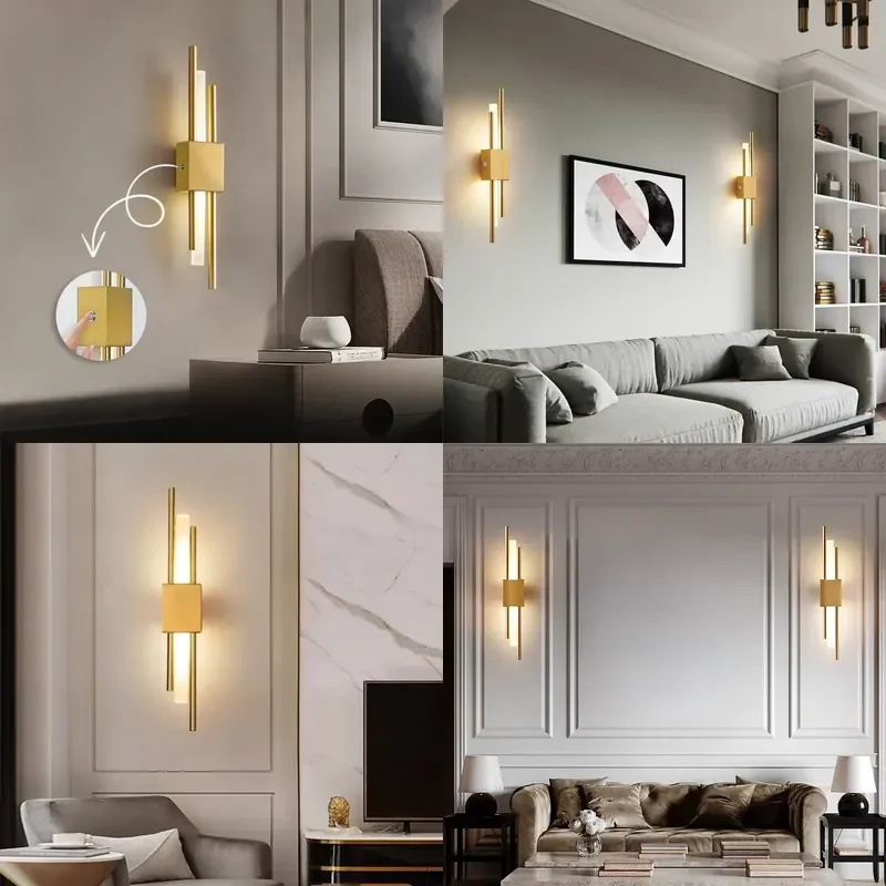 Nordic LED Wall sconce Lamp Indoor USB Plug in Light Bedroom Bedside Living Room Home Hotel Stairs Decoration Modern Wall