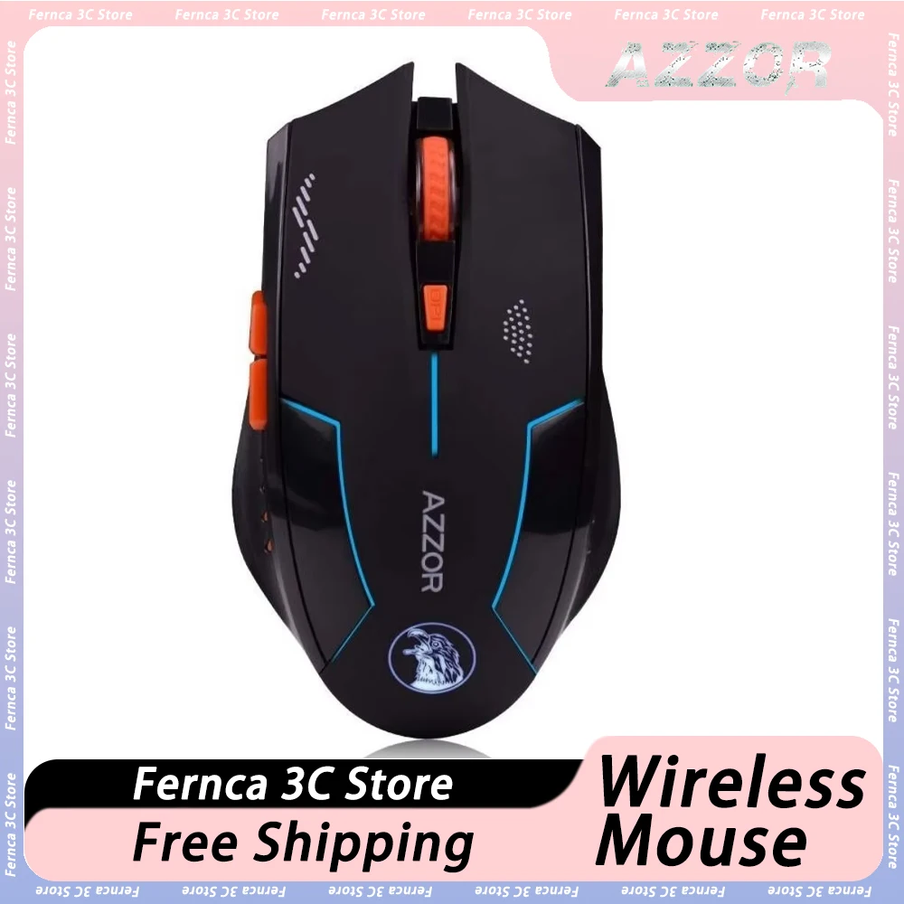 AZZOR Wireless Mouse Bluetooth Silent Optical Lightweight Mouse Accessories Rechargeable Gaming Office Mouse Customized Gift