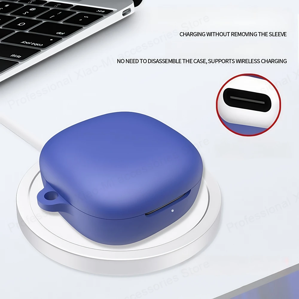 لينة سيليكون حقيبة سماعة الاذن ل Redmi Buds 6 اللعب سماعة رأس بخاصية البلوتوث الغطاء الواقي مع المفاتيح ل Redmi Buds 6Play صندوق