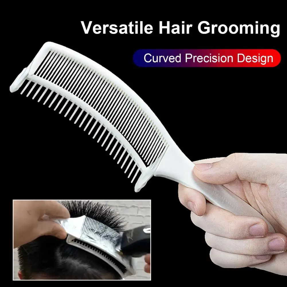 31cm Professional Haircut Fade Comb Dual-Layers Curved Positioning Trimming Comb Men Hair Clipper Guide Hairdresser Styling Comb