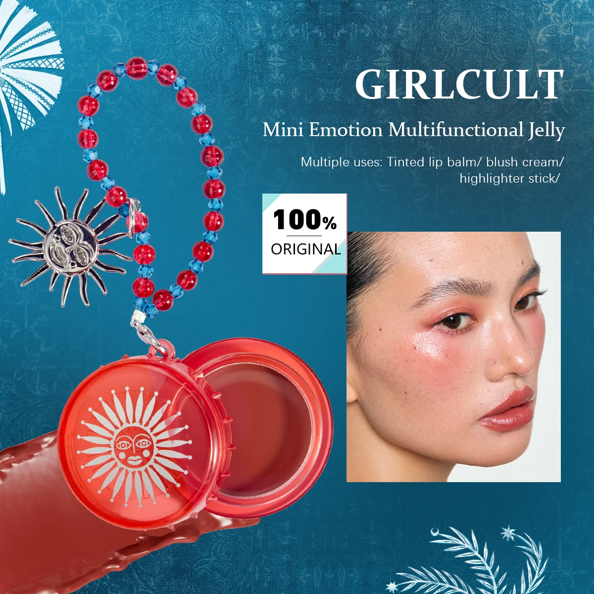 Girlcult Emotion Multifunctional Jelly With Keychain,Charm Edition,Portable Mini Size,Jelly-Cream Texture,Limited Edition Design