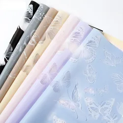 58*58CM 5Pcs/Set Creative butterfly print flower paper floral gift gift bouquet paper wrapping flower paper flower wrapping pape