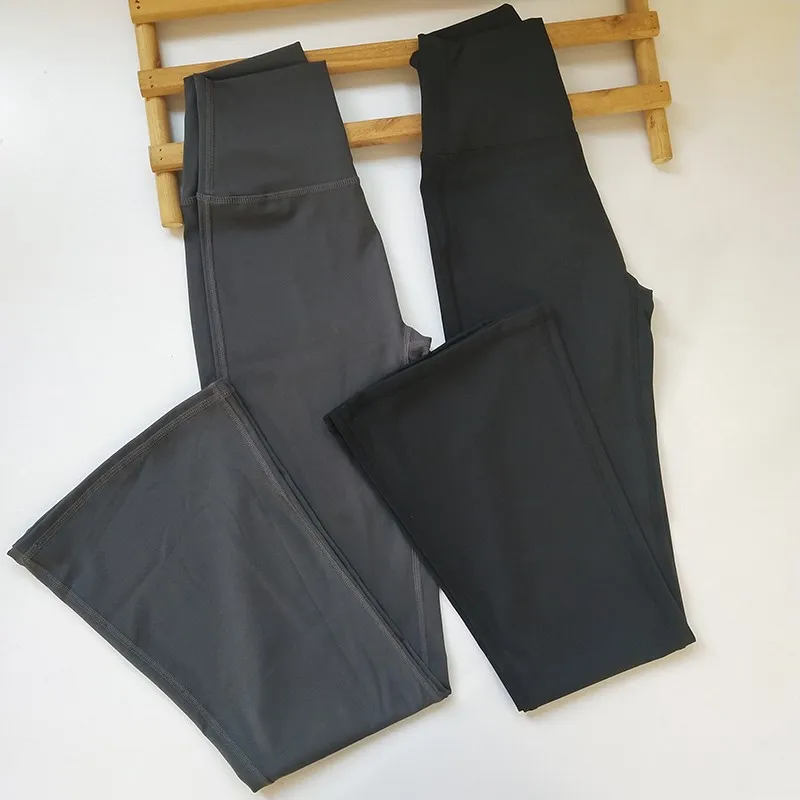 High-end Seamless High-Waist Flare Yoga Pants Women's Bell-Bottom Fitness Trousers High-Elastic Gym Tight Sports Leggings