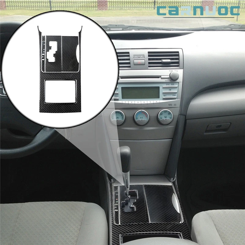 

For Toyota Camry 2007 2008 2009 2010 2011 Carbon Fiber Automatic Transmission Stickers Cover Car Interior Decorative Accessories