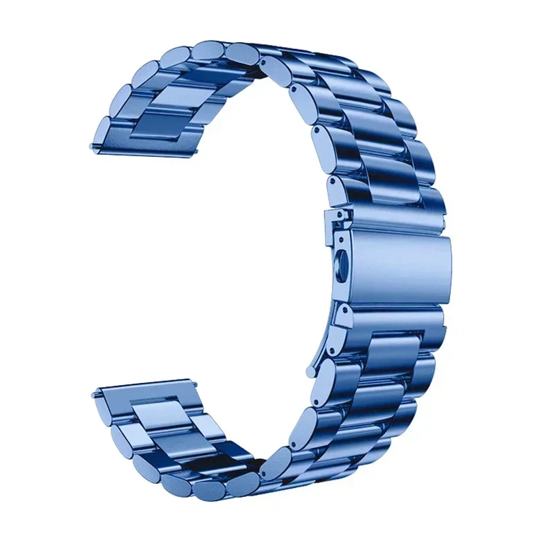 سوار فولاذي غير قابل للصدأ لساعة سامسونج جالاكسي 7/FE/6/5 pro/4/كلاسيكي 20 مللي متر 22 مللي متر سوار معدني amazfit GTS-GTR-4-3-2e-حزام صغير