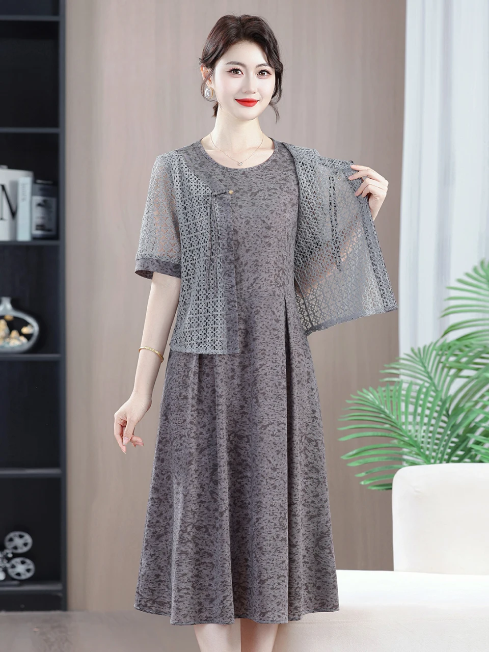 Modieuze losse lange jurk in C - Women Fashion Over 60 recensie en prijs