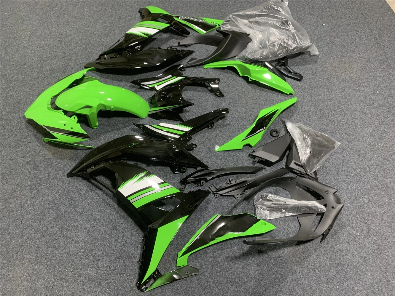 Suitable For Ninja650 EX650 2017 2018 2019Motorcycle ABS Injection Full Fairing Set Bodywork Kit Panel Ninja 650R 17-19  green