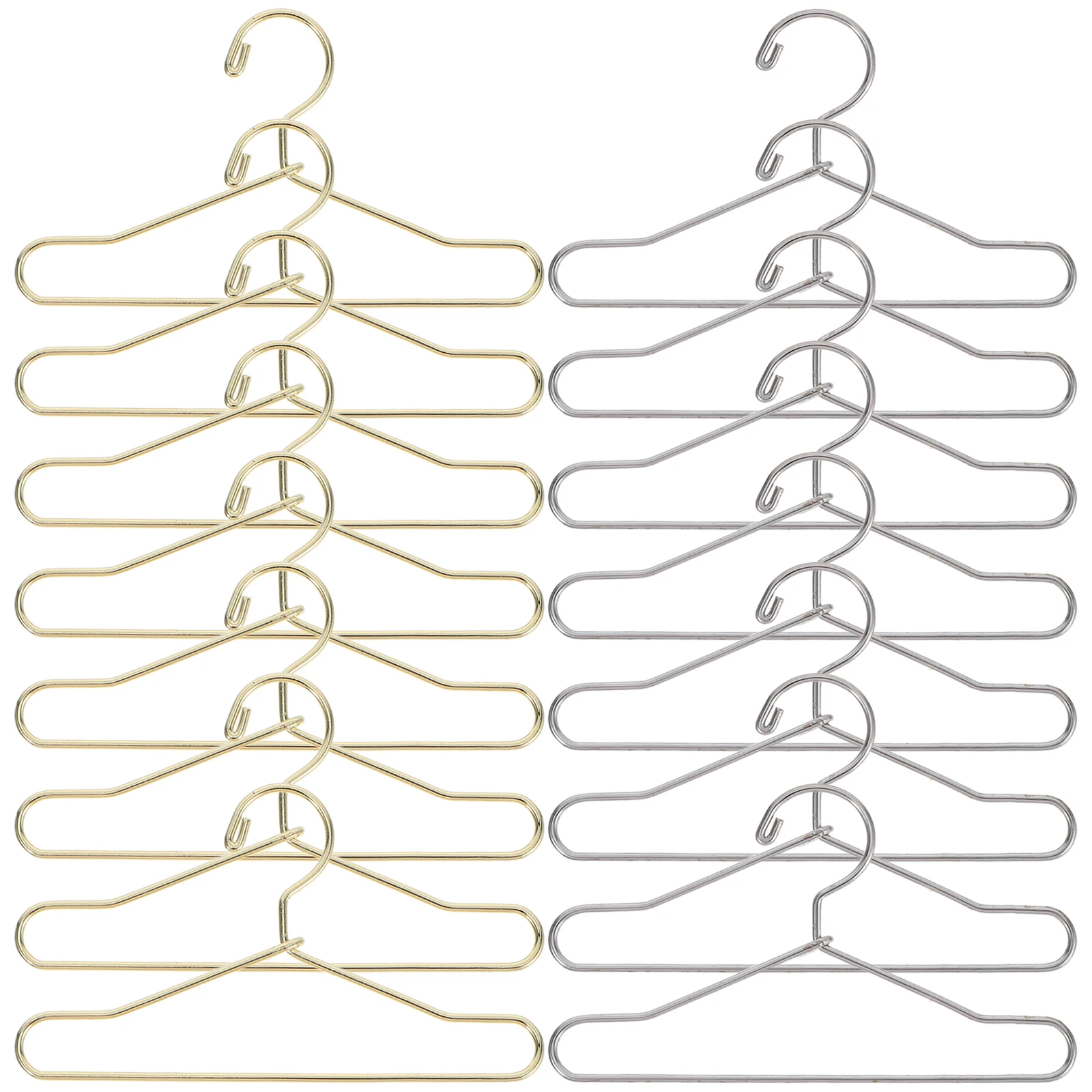 Mini cintres miniatures en métal, 20 pièces, 65Mm, pour organiser les tenues, robes, jupes, présentoir de rangement pour maison de poupée