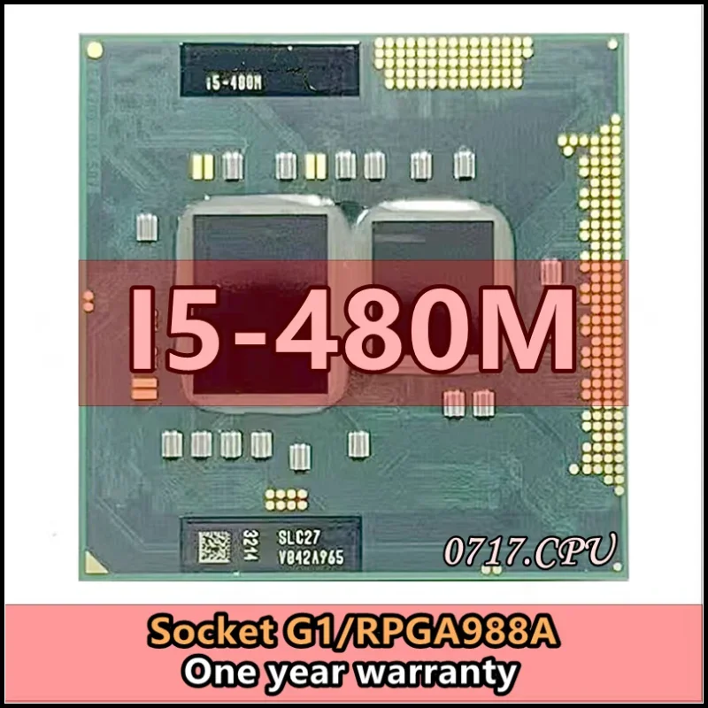 I5-480M I5 480M SLC27 2.6 جيجا هرتز ثنائي النواة رباعي الموضوع معالج وحدة المعالجة المركزية 3 واط 35 واط Soket G1/RPGA988A