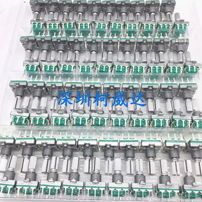 1PCS，EC16 encoder，24-bit coded switch，The shaft length is 20mm，With a press switch，DVD CD volume switch