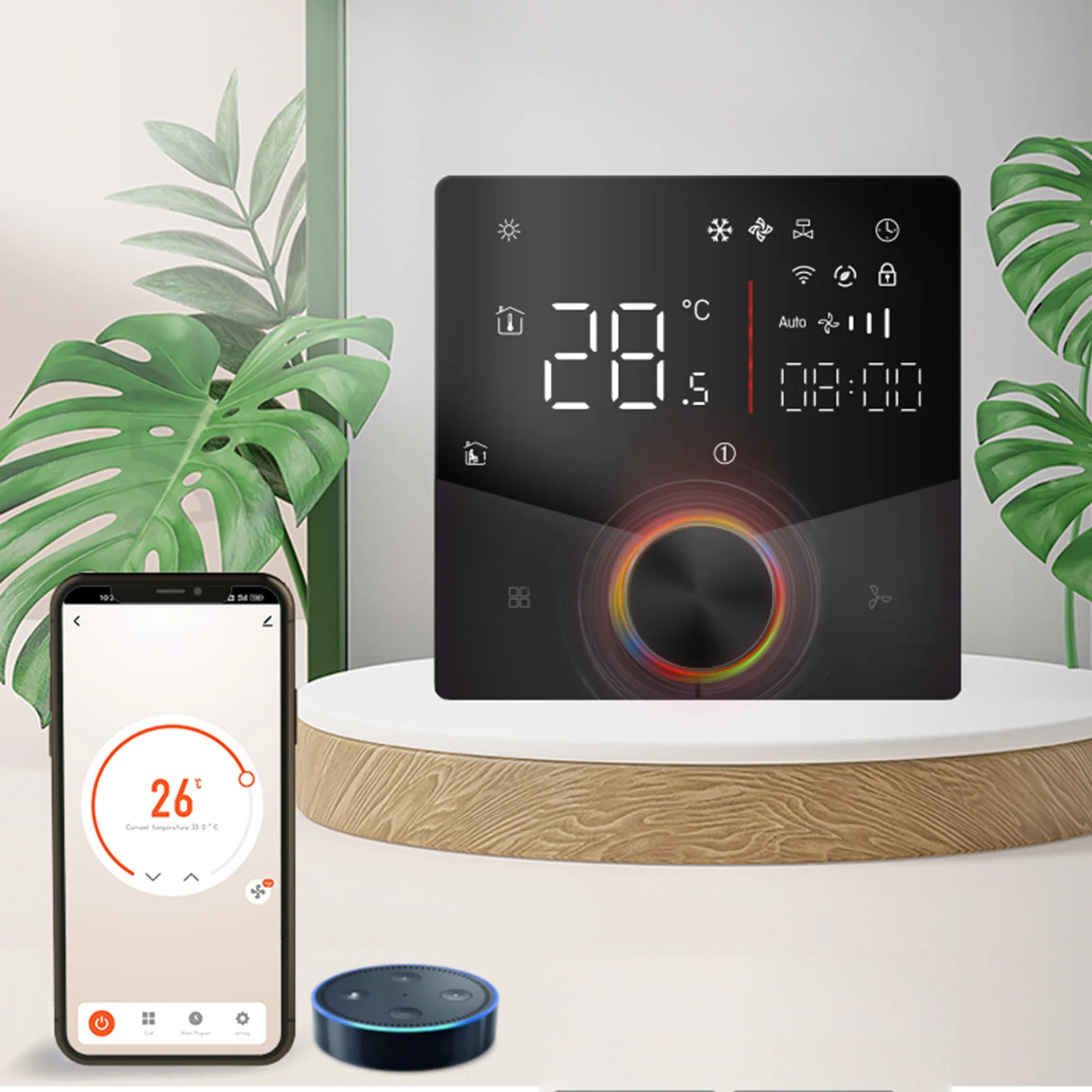 

2-трубная панель управления кондиционером, сенсорный экран, цифровой дисплей, центральный контроллер HVAC, 5 + 2, 6-значный программируемый