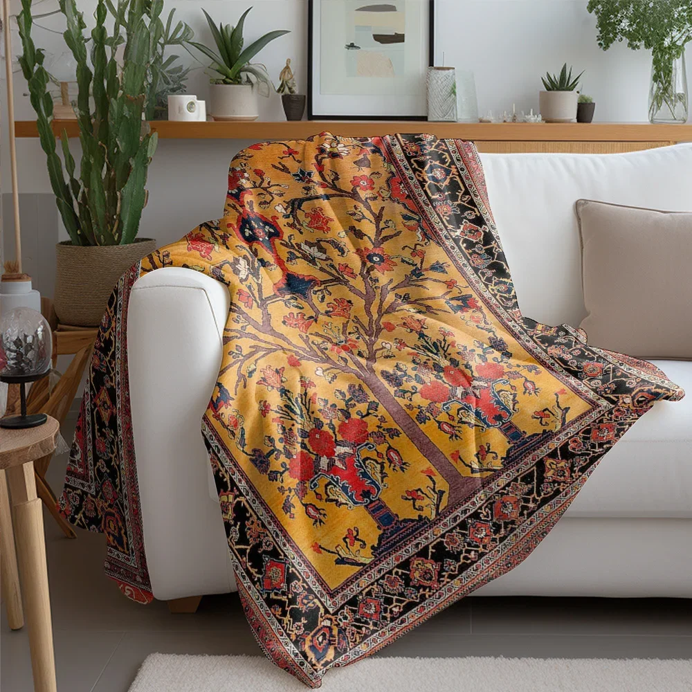 Vintage Ethnic Kilim Rug Handmade Wool Traditional Persian Area Carpet Decorative Floor Blanket Home Decor