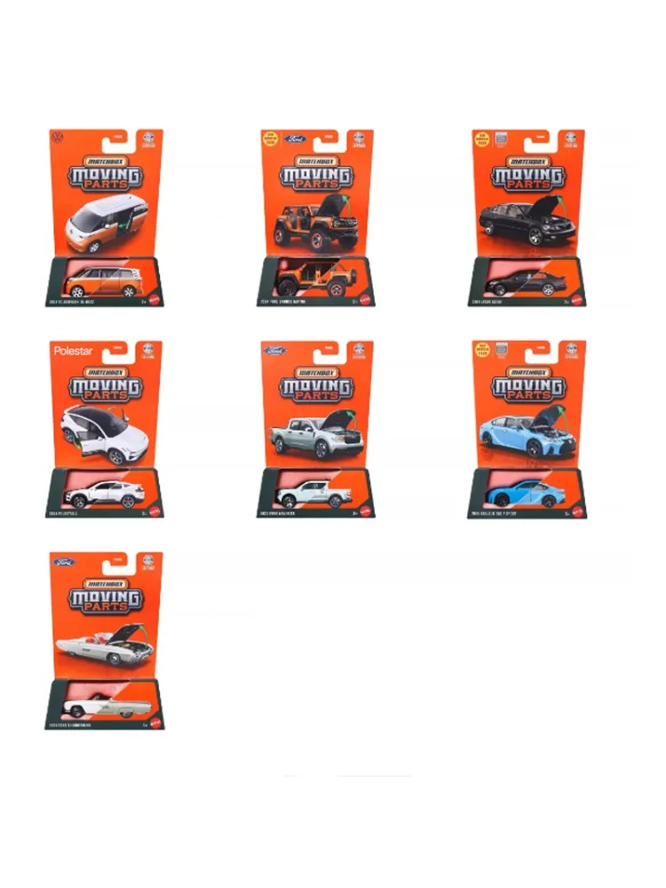 Voitures Matchbox authentiques avec pièces mobiles, jouets pour garçons, modèles de véhicules en métal moulé sous pression 1:64 Ford Lexus Volkswagen Thunderbird Polestar, cadeau d'anniversaire