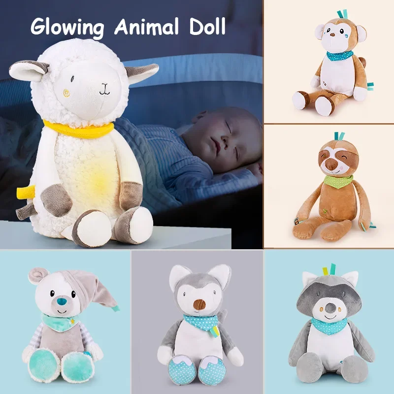 [Funny] Unicorn sloth doll LED Light and music Soothing Doll baby Toys Sleeping doll plush toddler toys birthday gift for kids