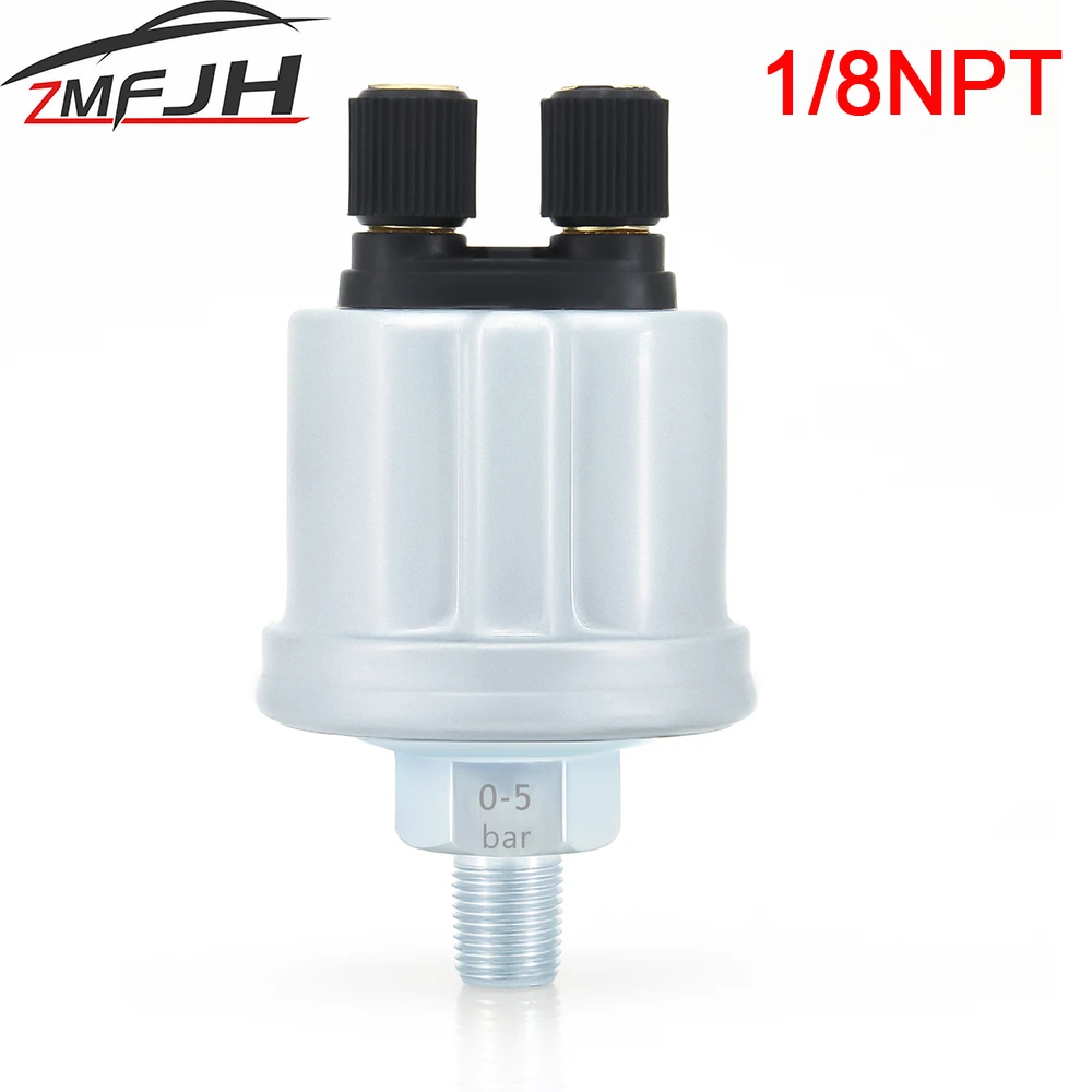 0-5 Bar Oil Pressure Sensor 1/8 NPT Oil Press Sensor For Oil Pressure Gauge Universal Sensor For Car Part Accessories