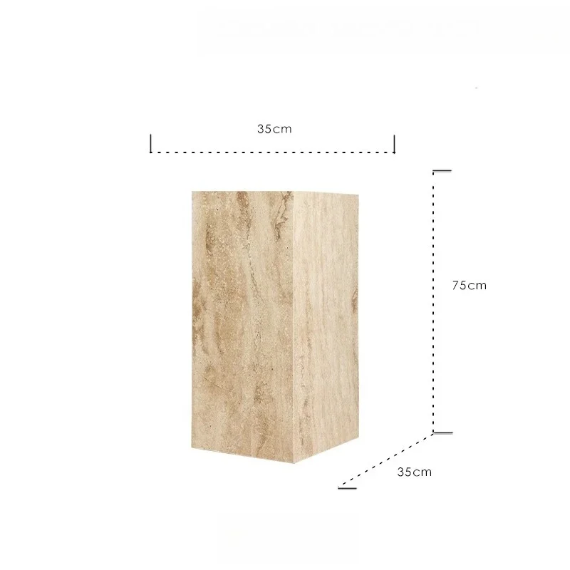 

Italian travertine pillar ornament table, entrance decoration booth, island floor base table