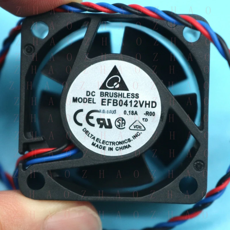 L+ for Delta EFB0412VHD BRUSHLESS MODEL DC12V 0.18A 3 Wire 3-Pin -R00 Cooling Fan