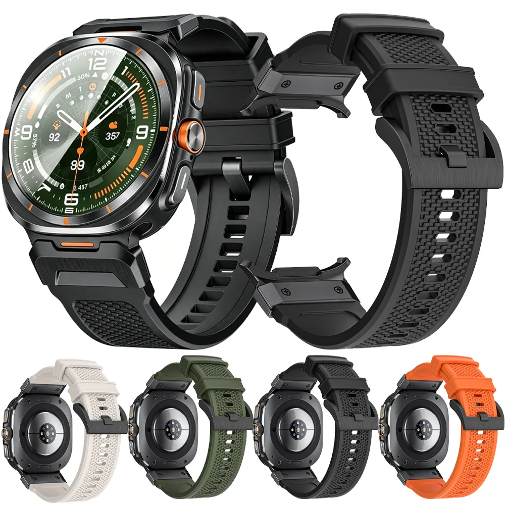 Silicone Strap for Samsung Galaxy Watch Ultra 2/1 47mm Fashion Replaceable Wristband for Galaxy Watch Ultra 47mm Original Strap
