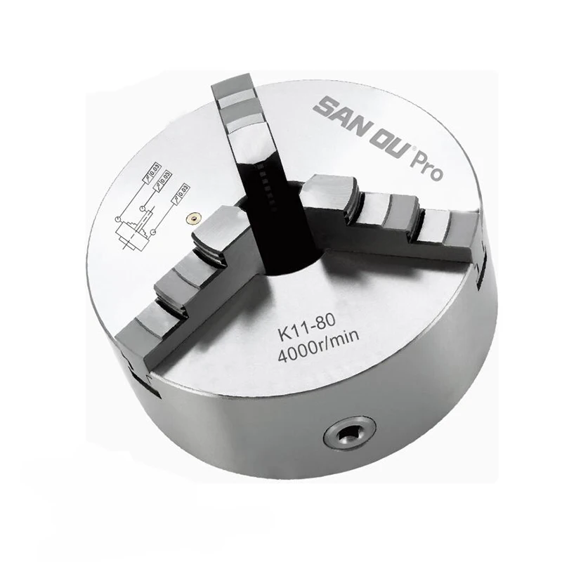 New Design Sanou Pro 3-Jaw Self-Centering Chuck K11-80 Pro Mini Lathe Chuck 80mm with 0.03mm Accuracy at a Low Price