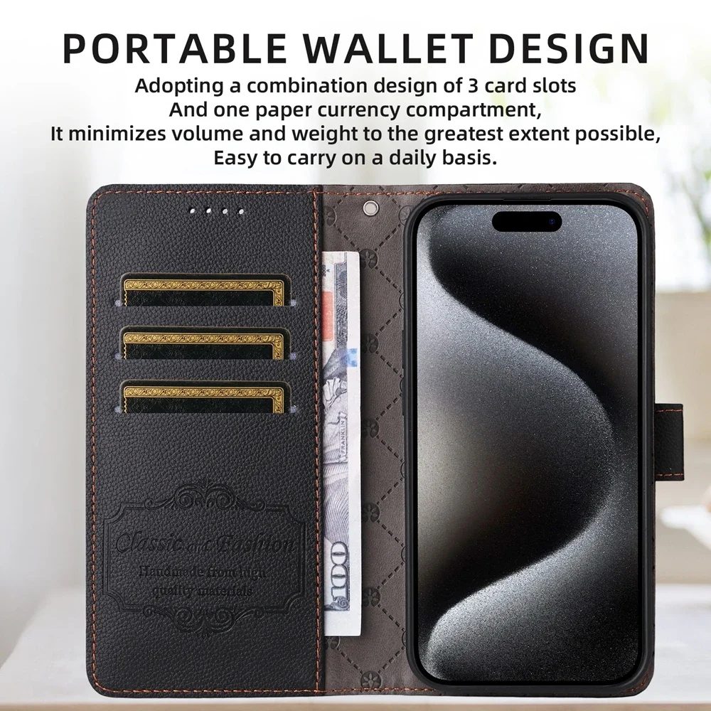 iPhone 17 Air 16e 16 15 14 13 12 11 8 7 6 Plus Pro X XS XR Max対応 RFIDブロッキング マグネット式 レザー フリップケース